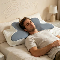 Summer Cooling Memory Pillow, Slow Rebound Memory Foam Butterfly Cervical Pillow for Neck Support